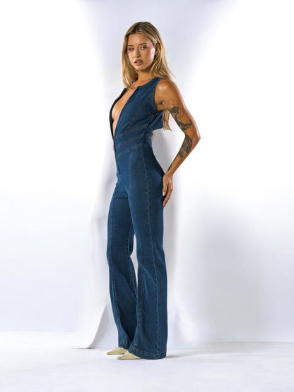 The Heart Denim Jumpsuit