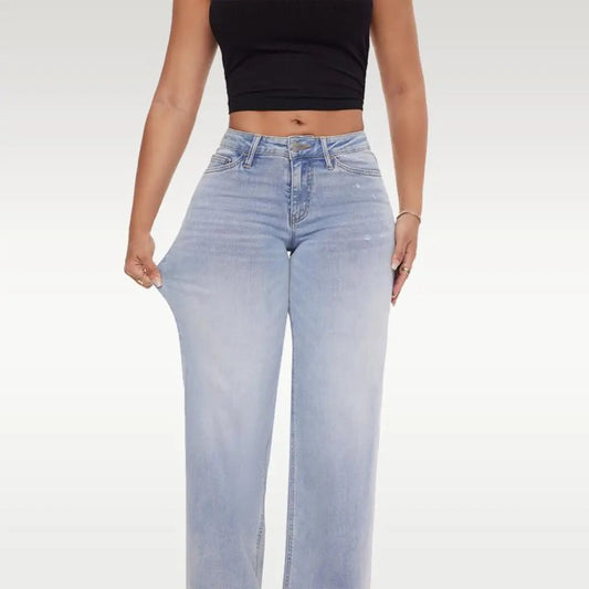 Coven™ Mid-Low Rise Stretch Wide-Leg Jeans