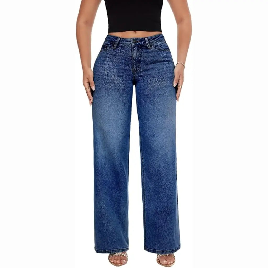 Coven™ Mid-Low Rise Stretch Wide-Leg Jeans