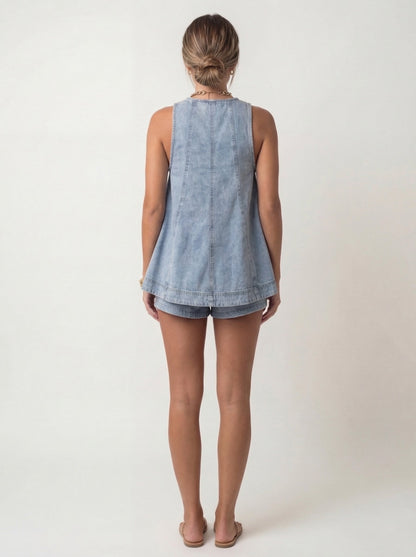 Denim Two-Piece Set Solea