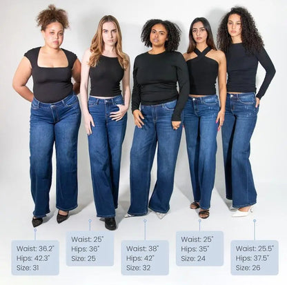Coven™ Mid-Low Rise Stretch Wide-Leg Jeans
