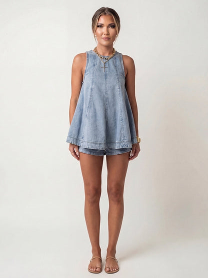 Denim Two-Piece Set Solea