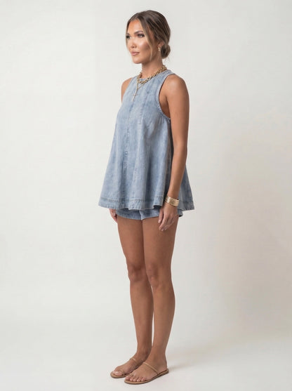 Denim Two-Piece Set Solea